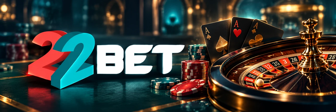 22Bet Casino con roulette, carte e fiches